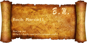 Bech Marcell névjegykártya